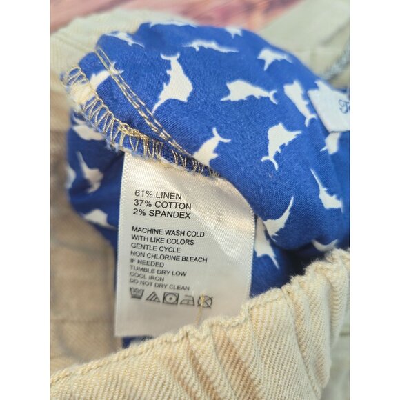 Tommy Bahama Womens Linen-Blend Capris Small Beige - Picture 5 of 8